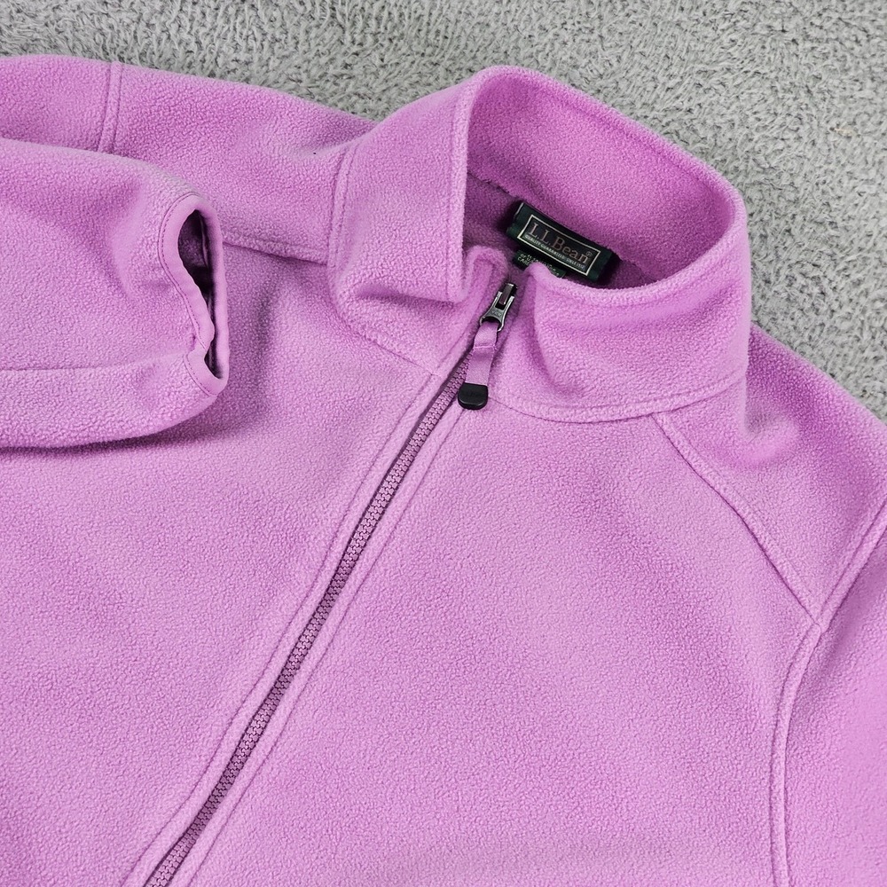 L.L.Bean Fleece Jacket Womens XL Purple Full‎ Zip Pockets Warm Cozy Outdoor